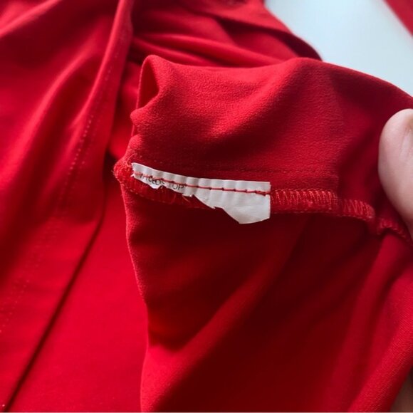 JOne Sizeeph Ribkoff Cold Shoulder Bloe Woman 16 Red Boat Neck Bling Slinky FLAW - Picture 7 of 14